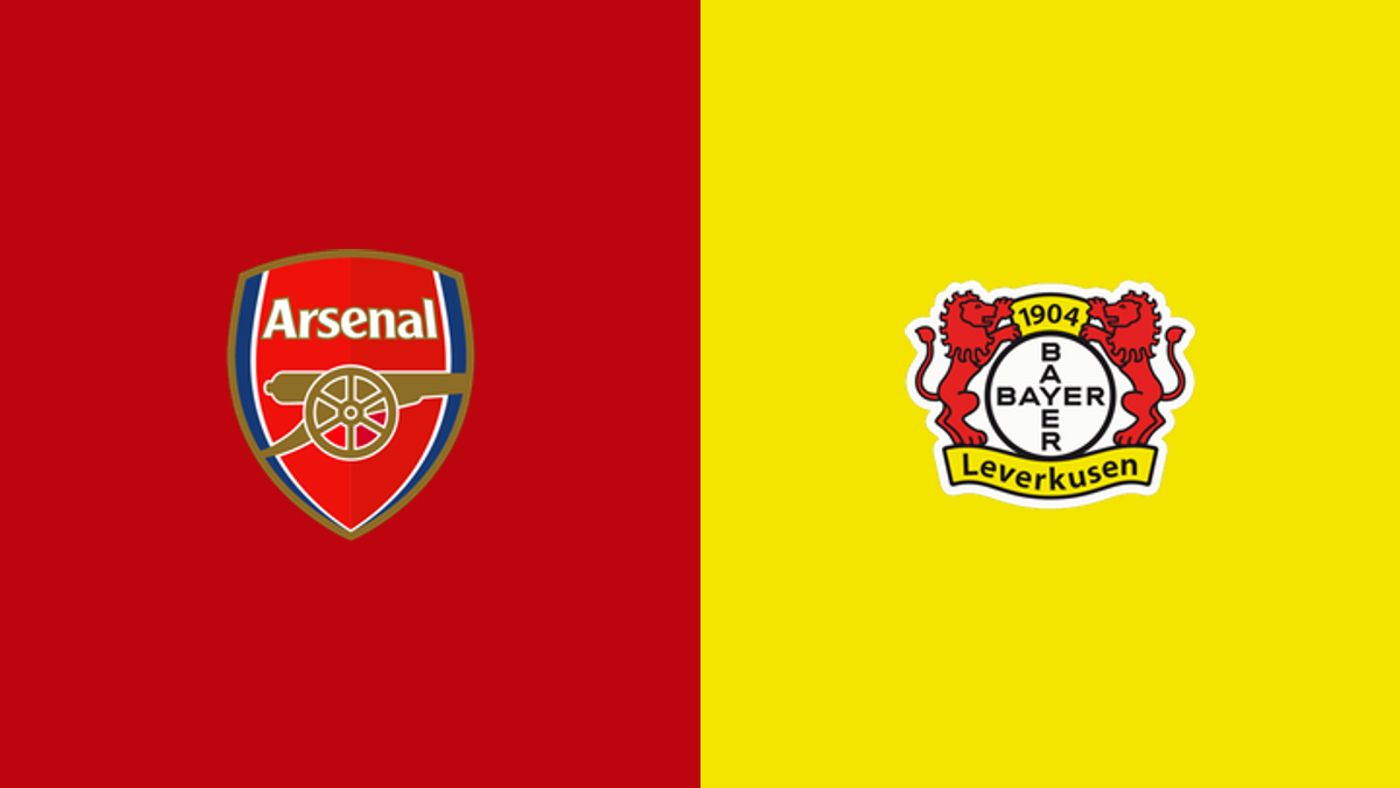 Arsenal vs Bayer Leverkusen match graphic