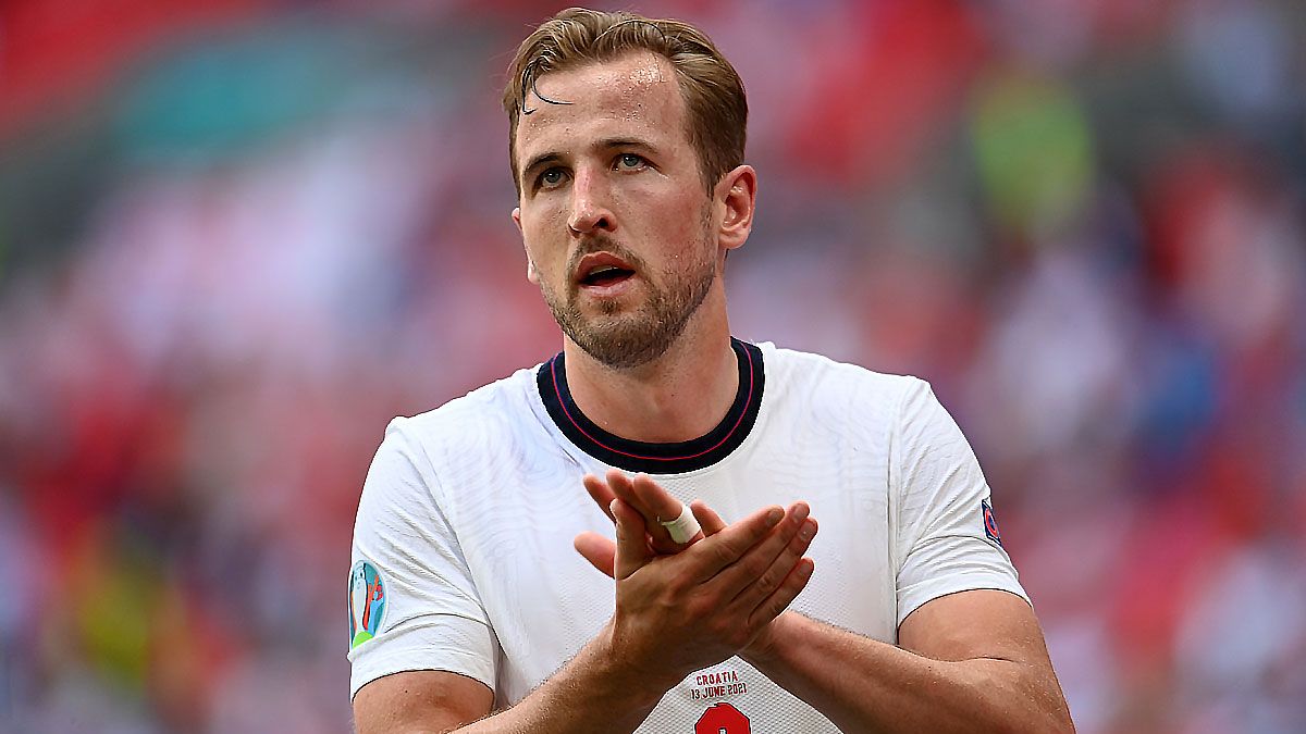 Harry Kane trifft mit England auf Schottland.