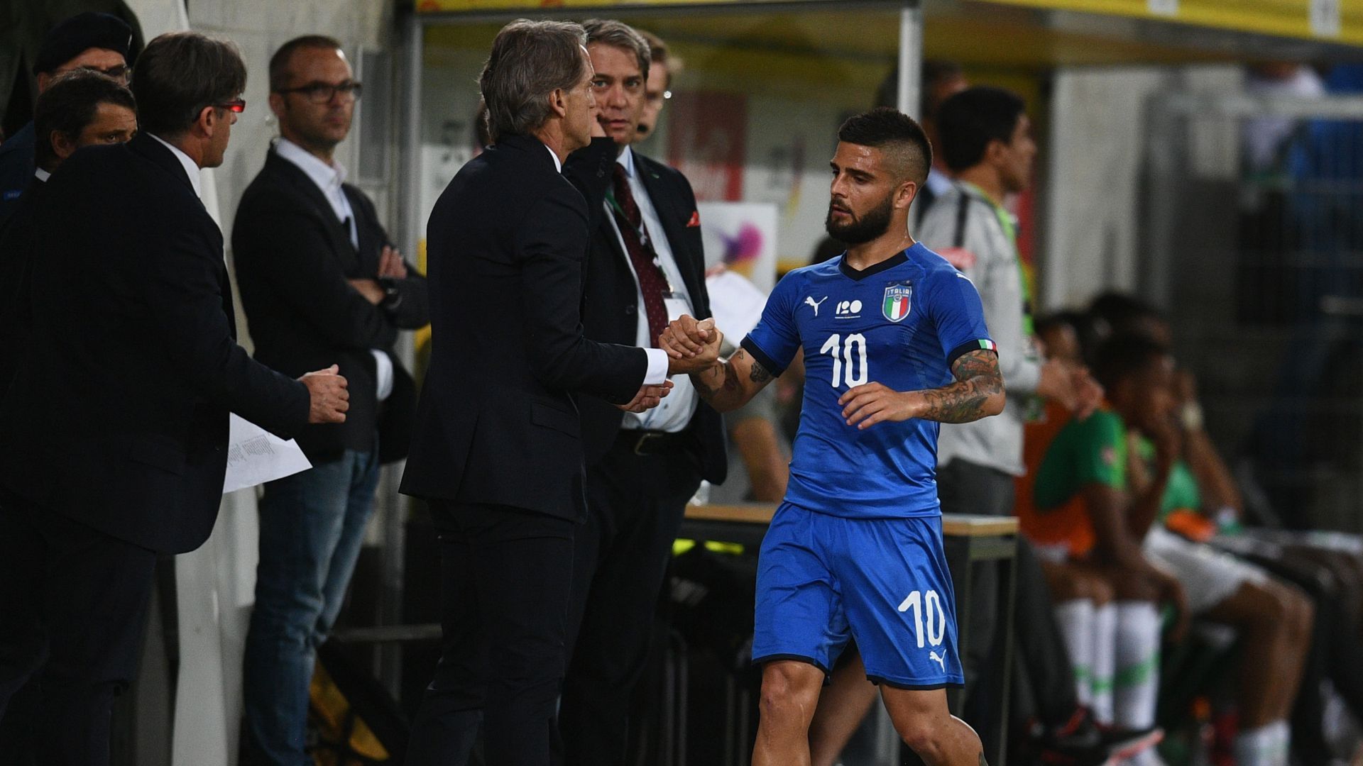 Lorenzo Insigne Roberto Mancini Italy