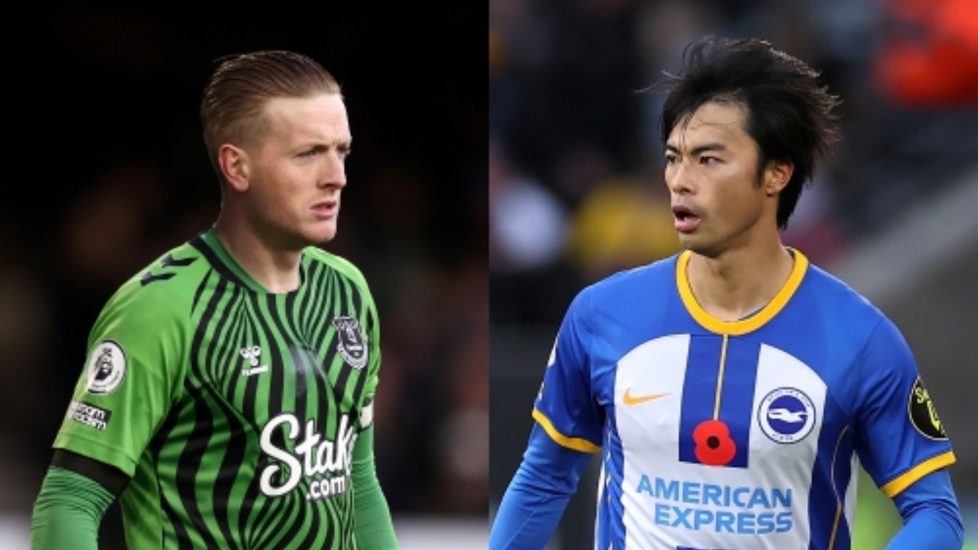 Jordan Pickford Everton Kaoru Mitoma Brighton