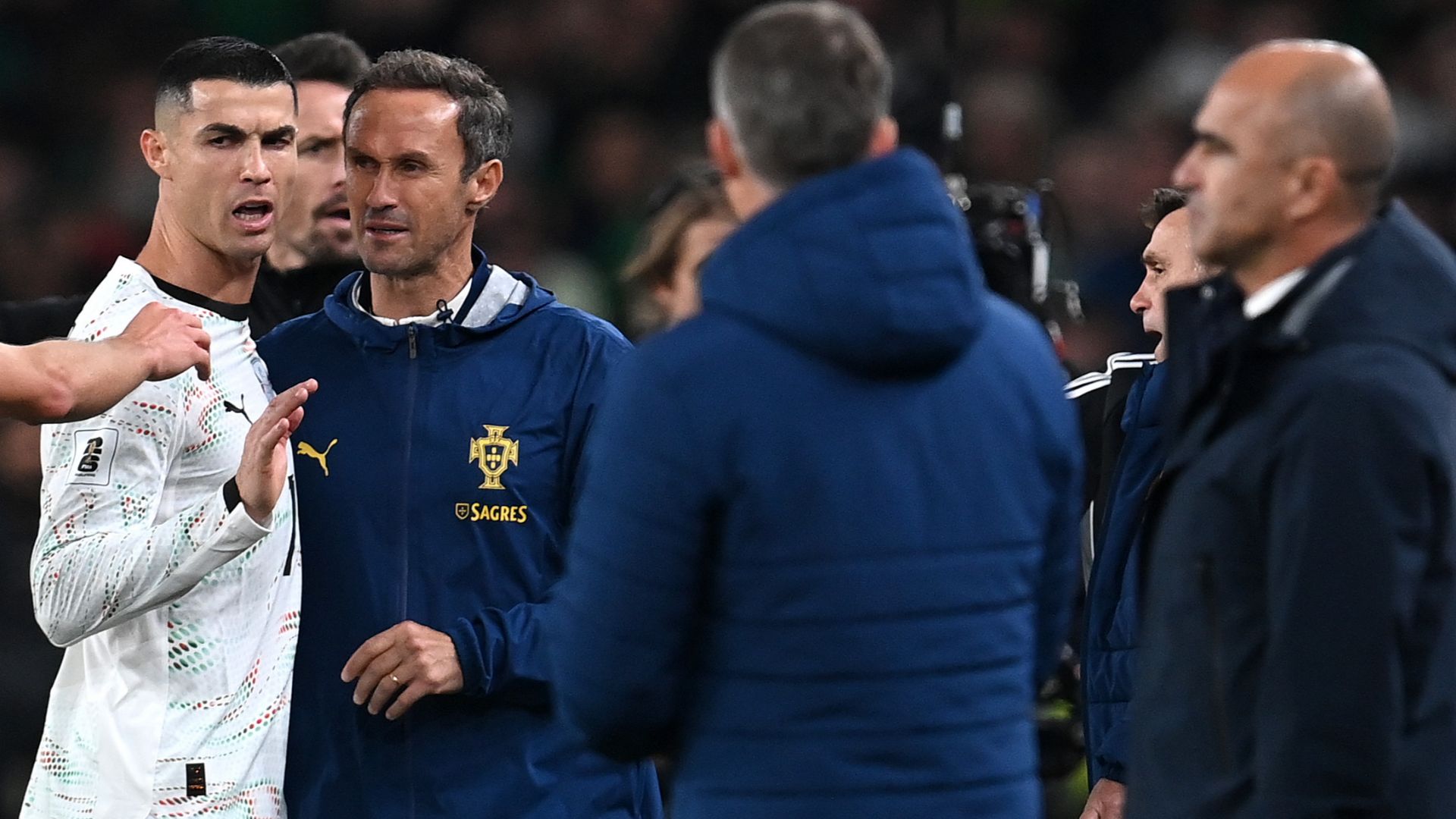 Cristiano Ronaldo red card Ireland Portugal 2025