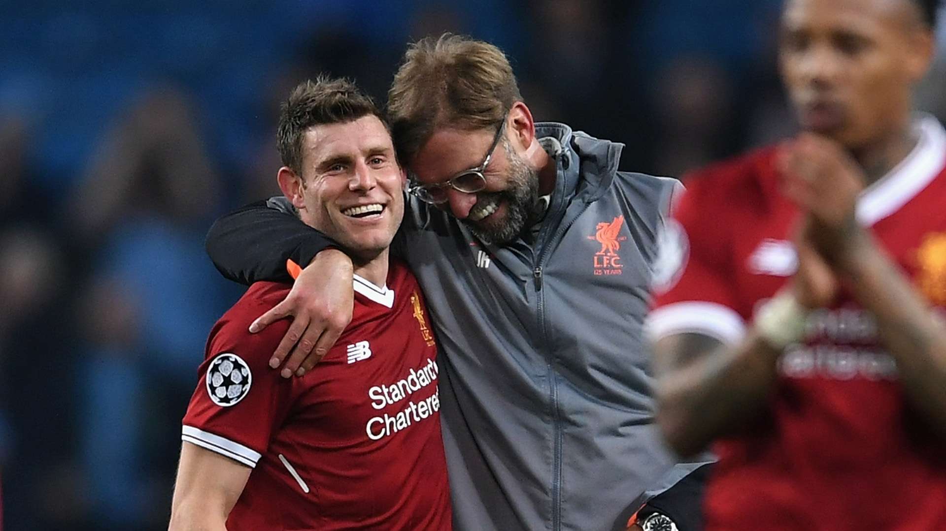 Jurgen Klopp James Milner Man City Liverpool 10042018 Champions League QF