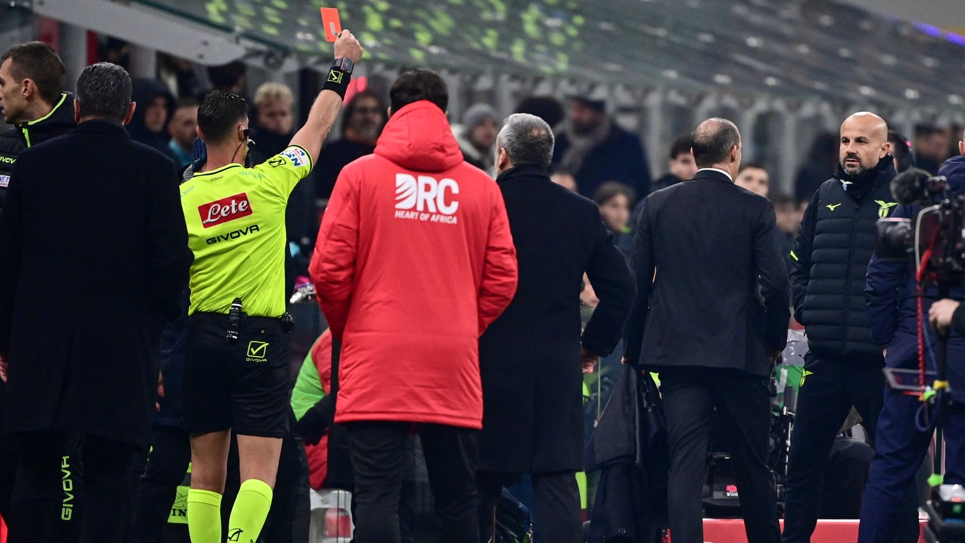 Allegri red card Milan Lazio 29112025