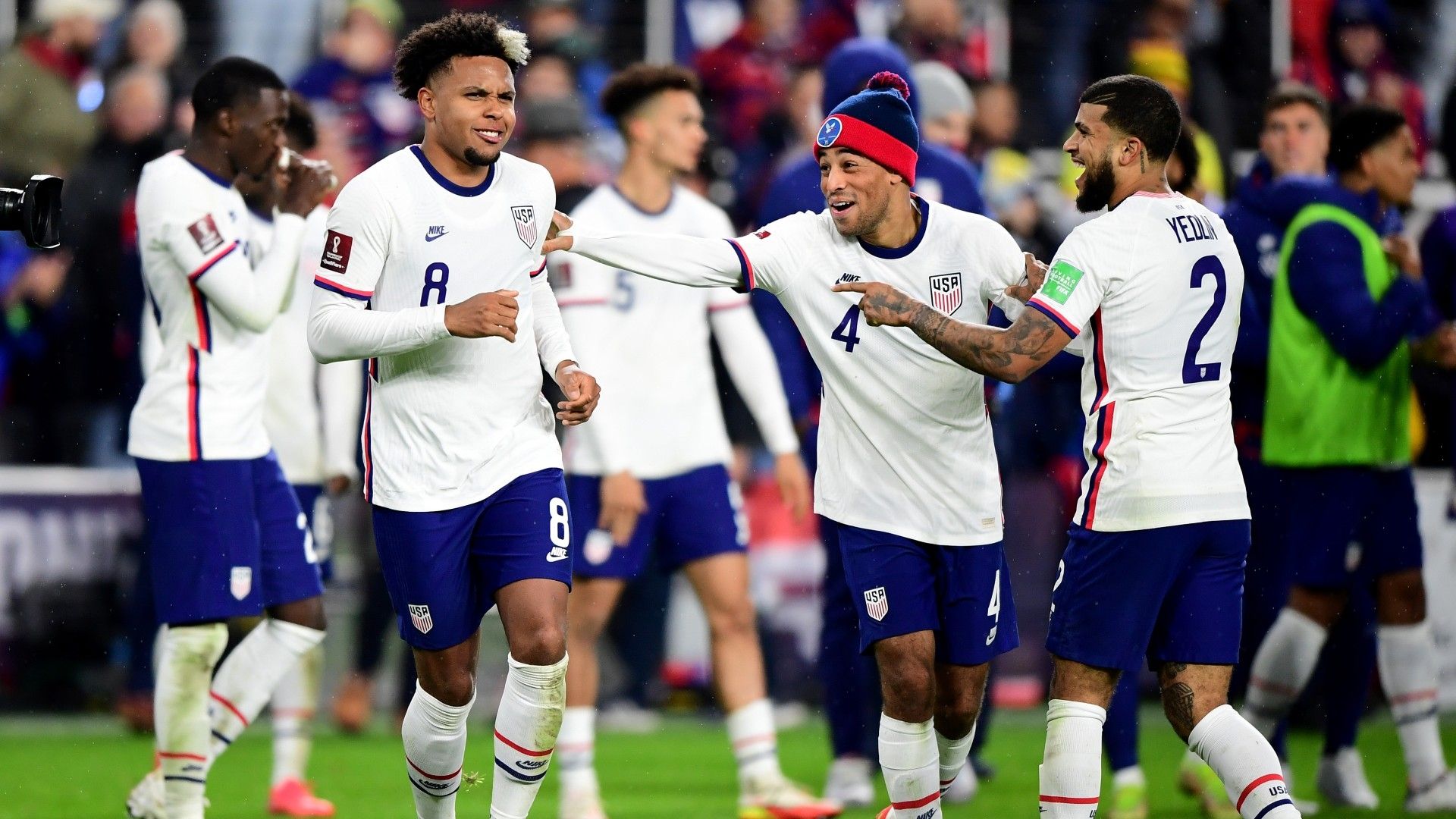 USMNT celebrate 2021