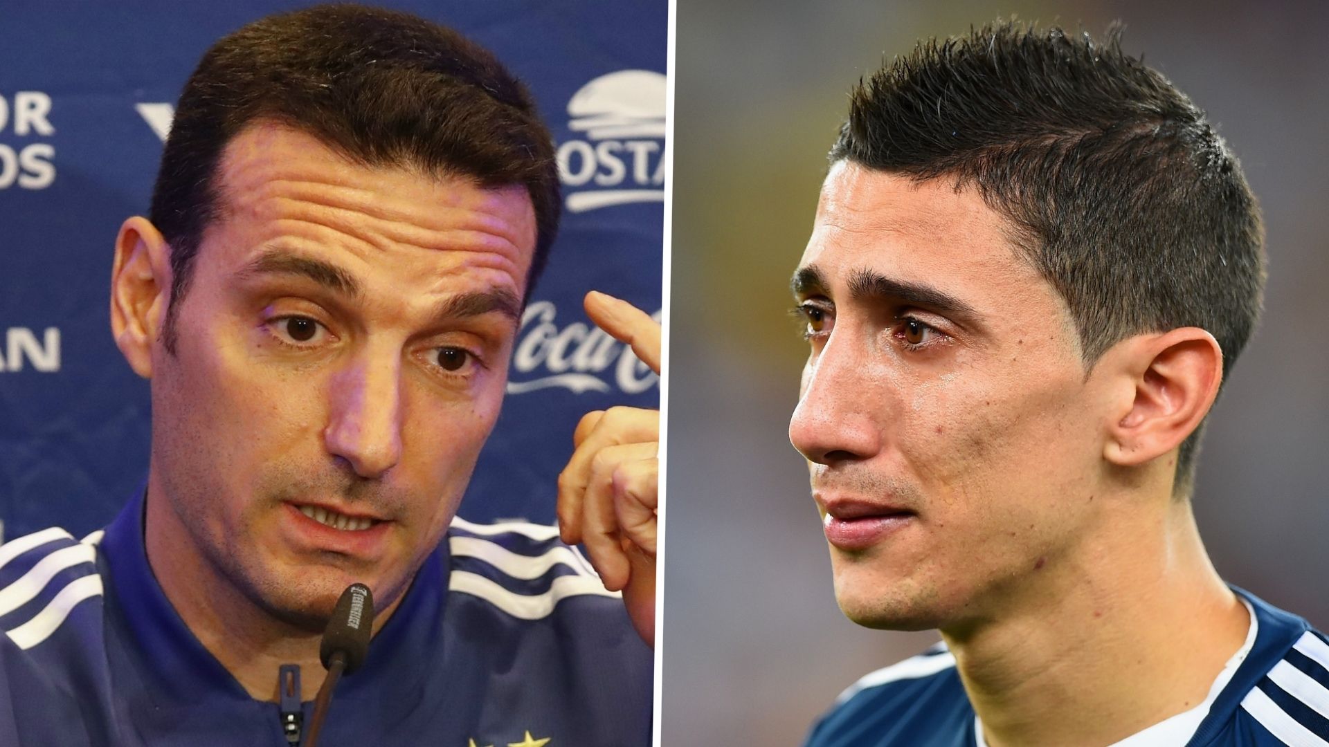 Lionel Scaloni, Angel Di Maria, Argentina split