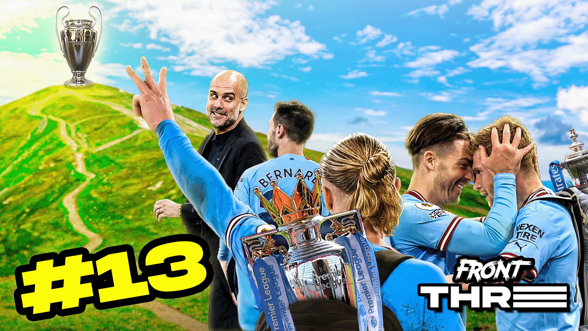 Front Three Man City treble GFX