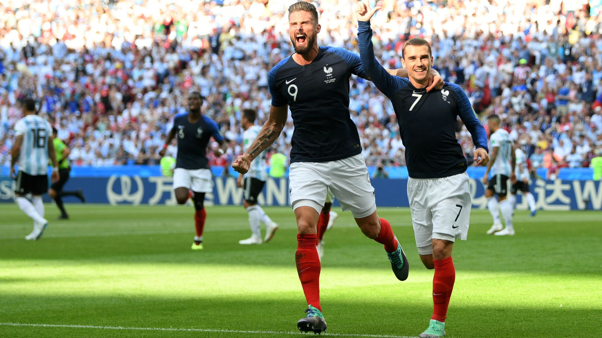 Antoine Griezmann Olivier Giroud France Argentina World Cup 30062018