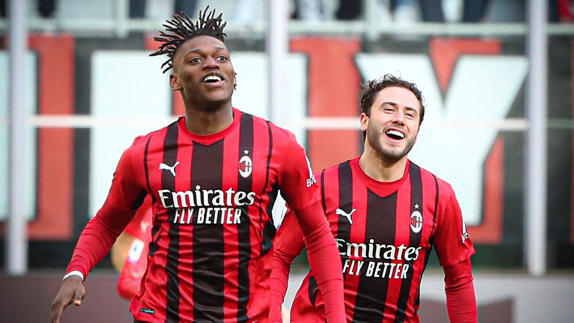 Rafael Leao, AC Milan, celebrates goal vs Sampdoria, 2021-22