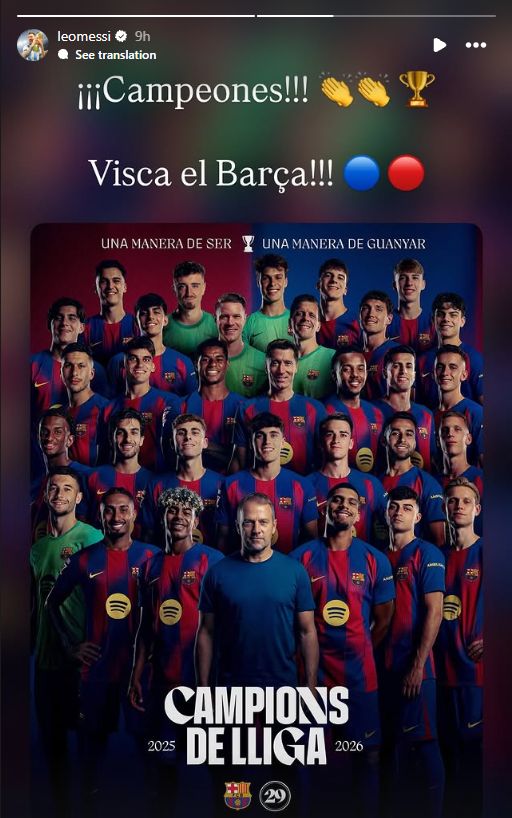 Lionel Messi Instagram Barcelona