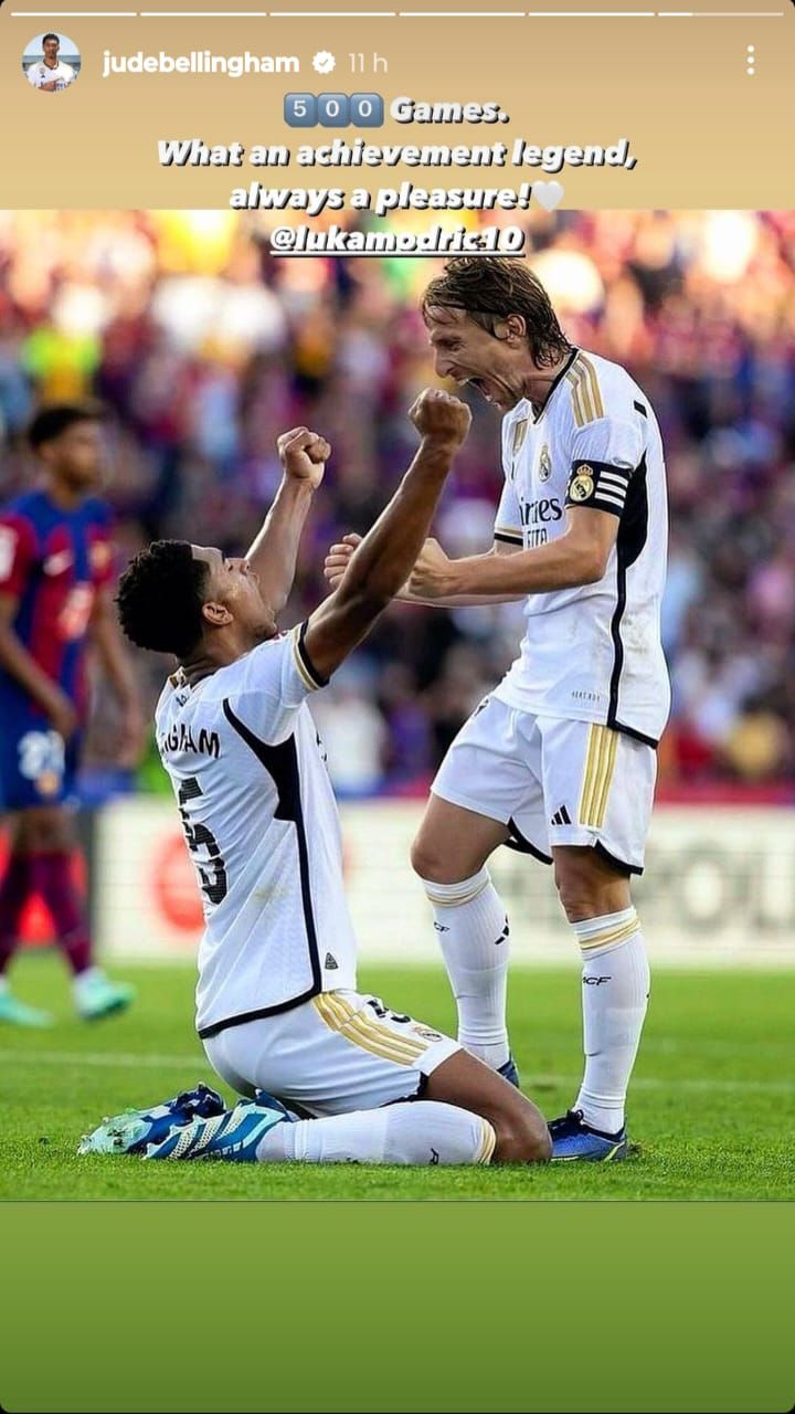 Jude Bellingham Luka Modric Instagram