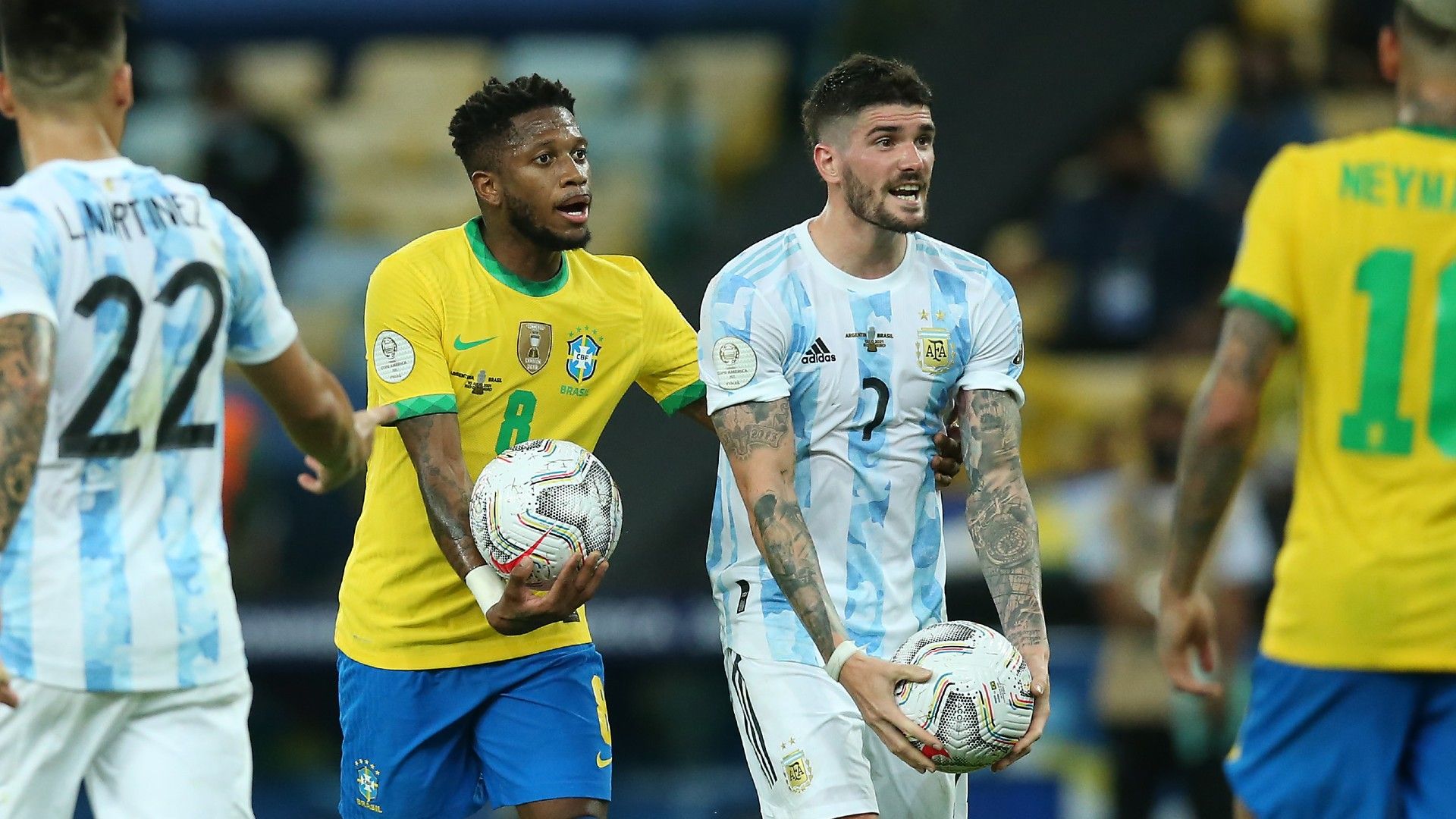Rodrigo De Paul Argentina Brazil Copa America Final 10072021