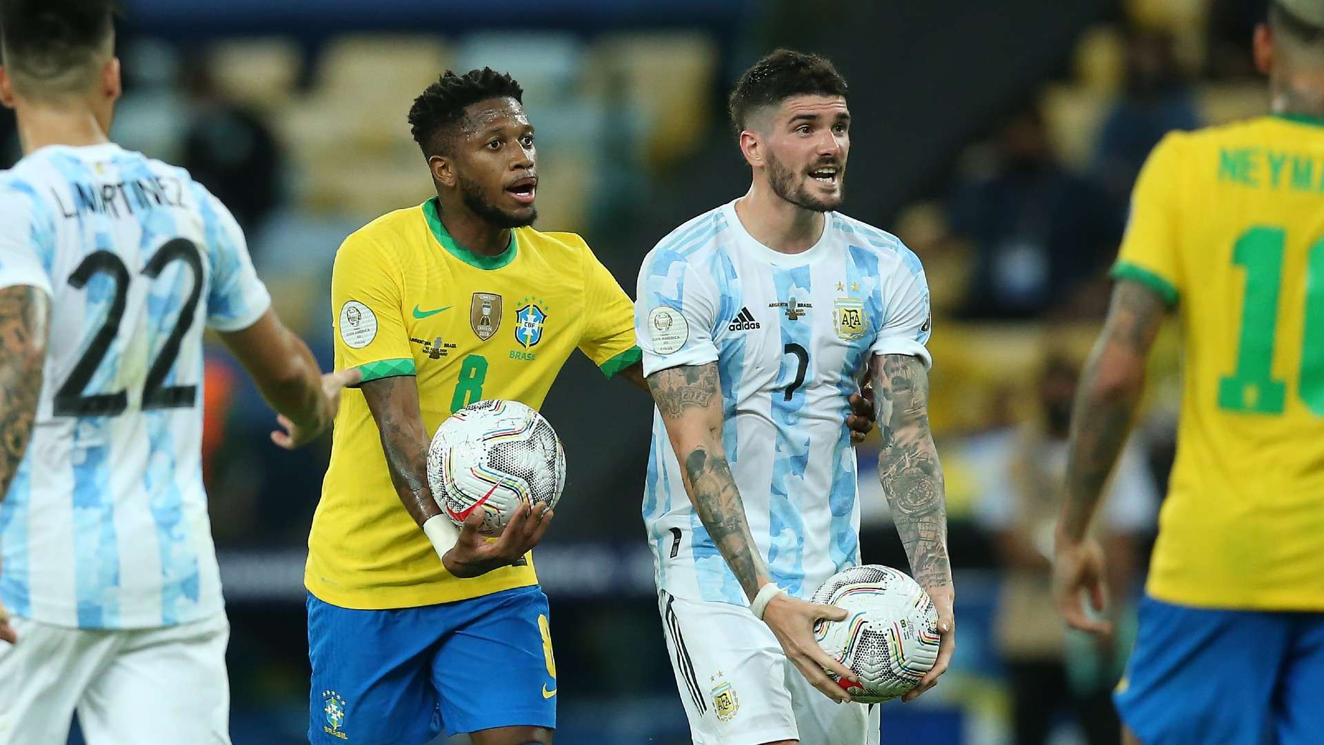 Rodrigo De Paul Argentina Brazil Copa America Final 10072021