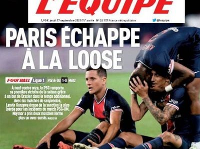 17 September embed only l'Equipe