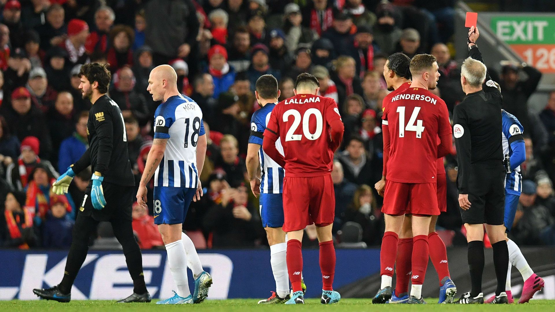 Alisson Liverpool Brighton Red Card 30112019