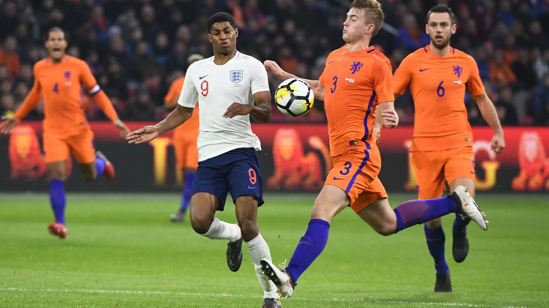 Marcus Rashford England Matthijs De Ligt Netherlands