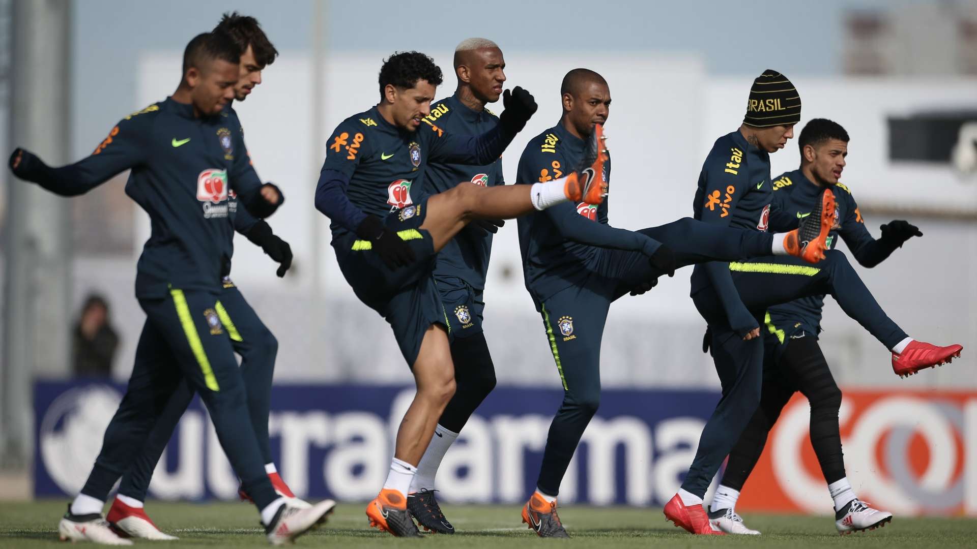 Gabriel Jesus Taison Talisca Marquinhos Fernandinho Rodrigo Caio Firmino I Brasil Rússia I Moscou I 20 03 18