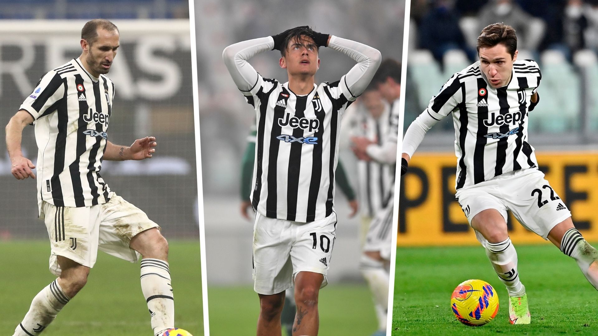 Chiellini Dybala Chiesa Juventus