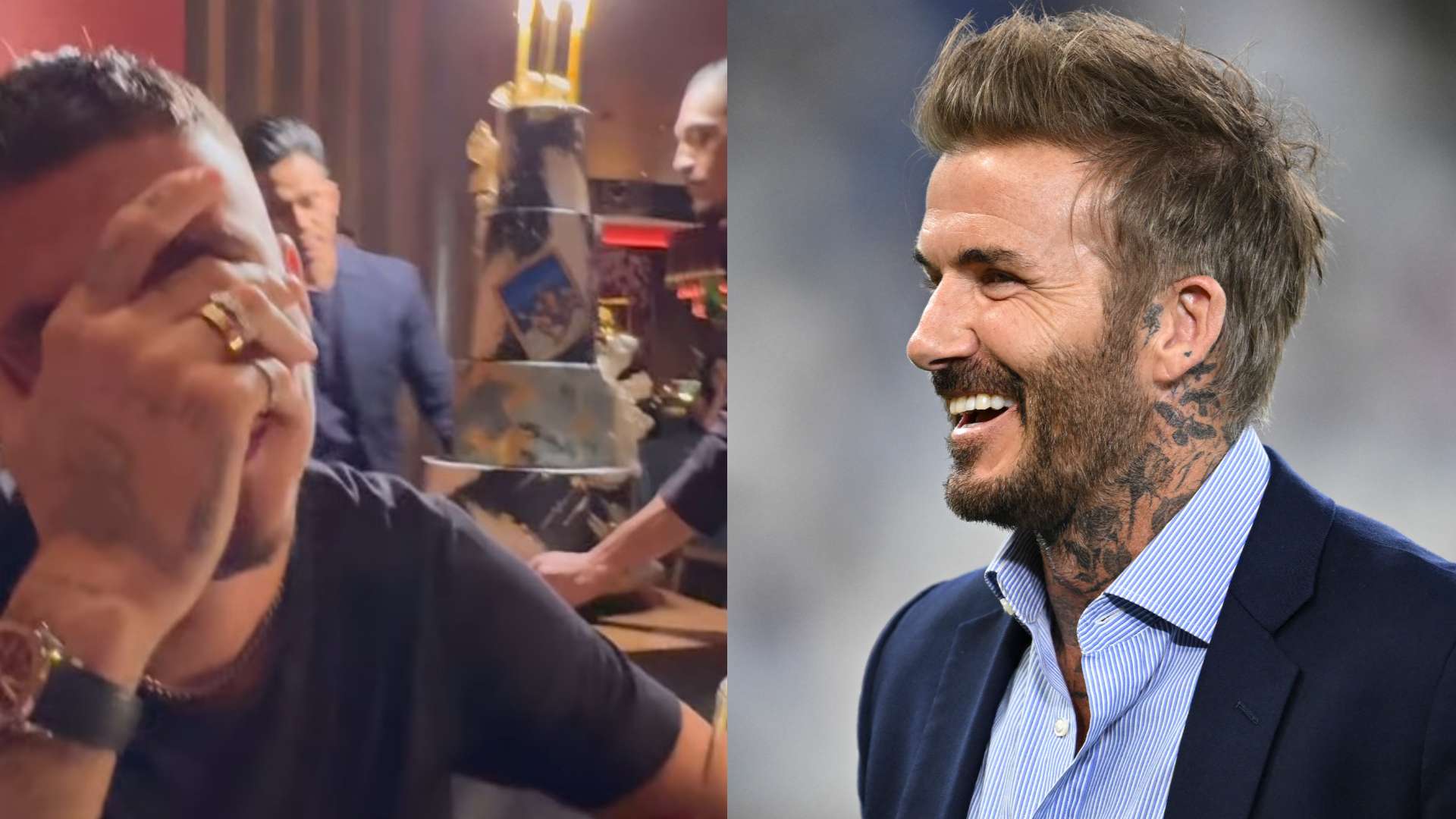 David Beckham leaves son Romeo cringing with giant cake to celebrate 22nd birthday | Goal.com US