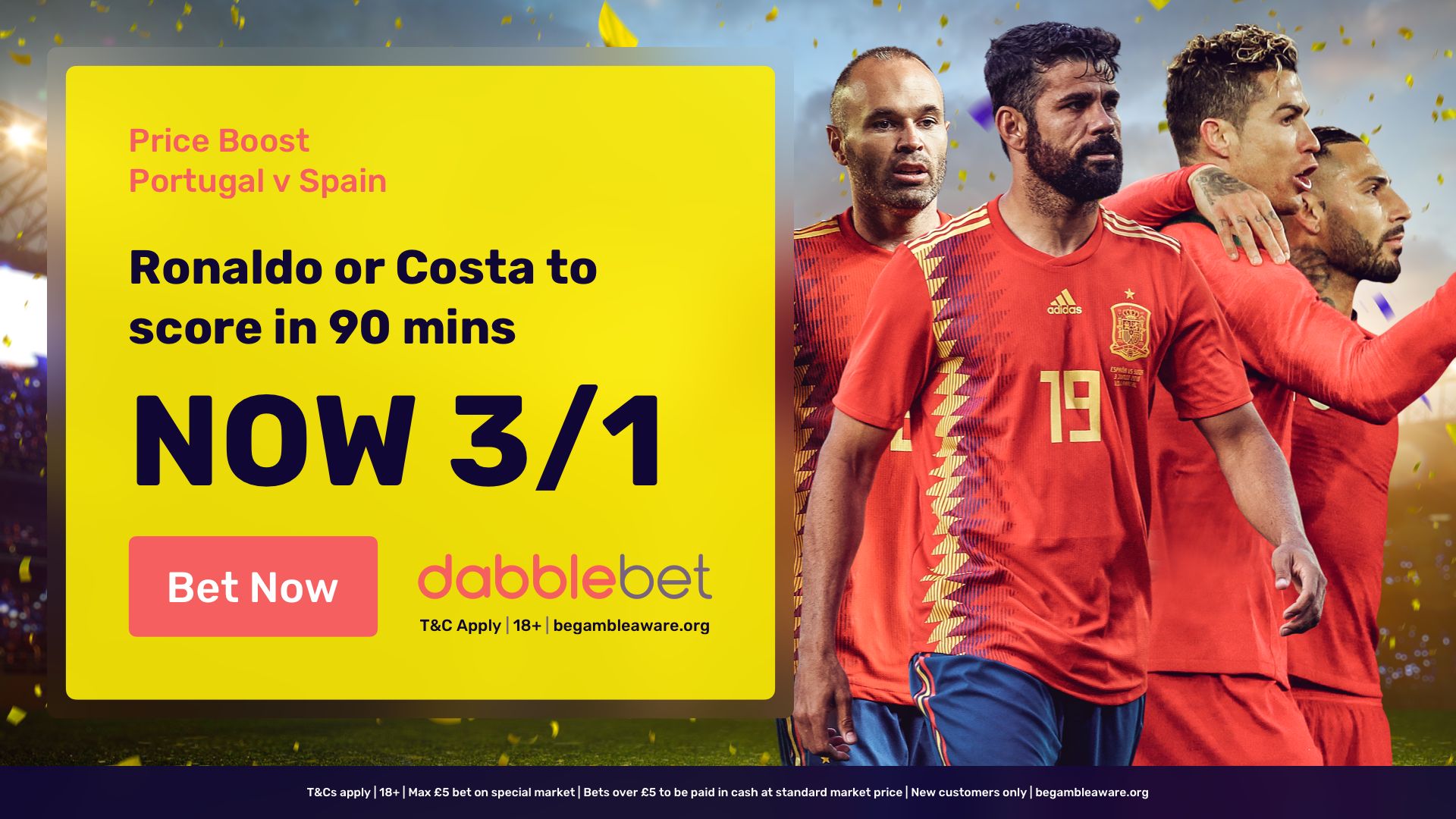 dabblebet Ronaldo Costa offer in article