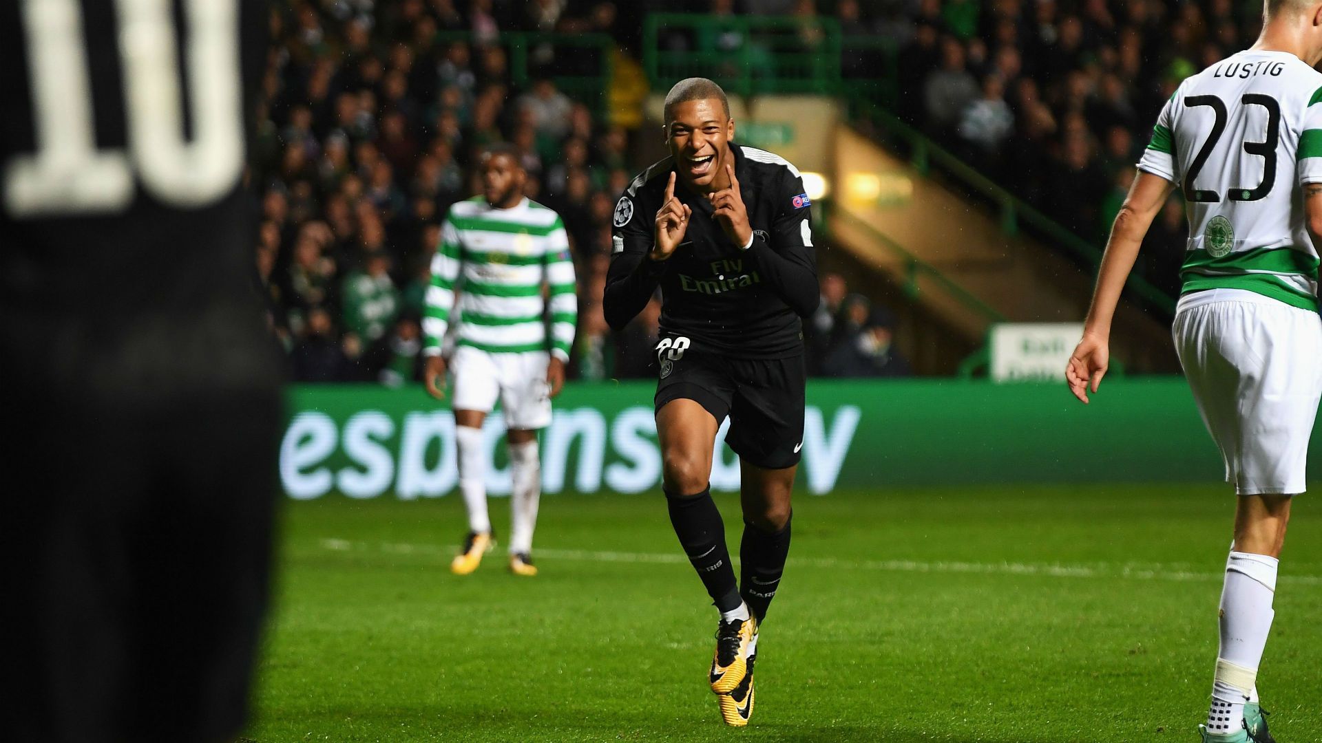 Kylian Mbappe Celtic PSG UCL 12092017