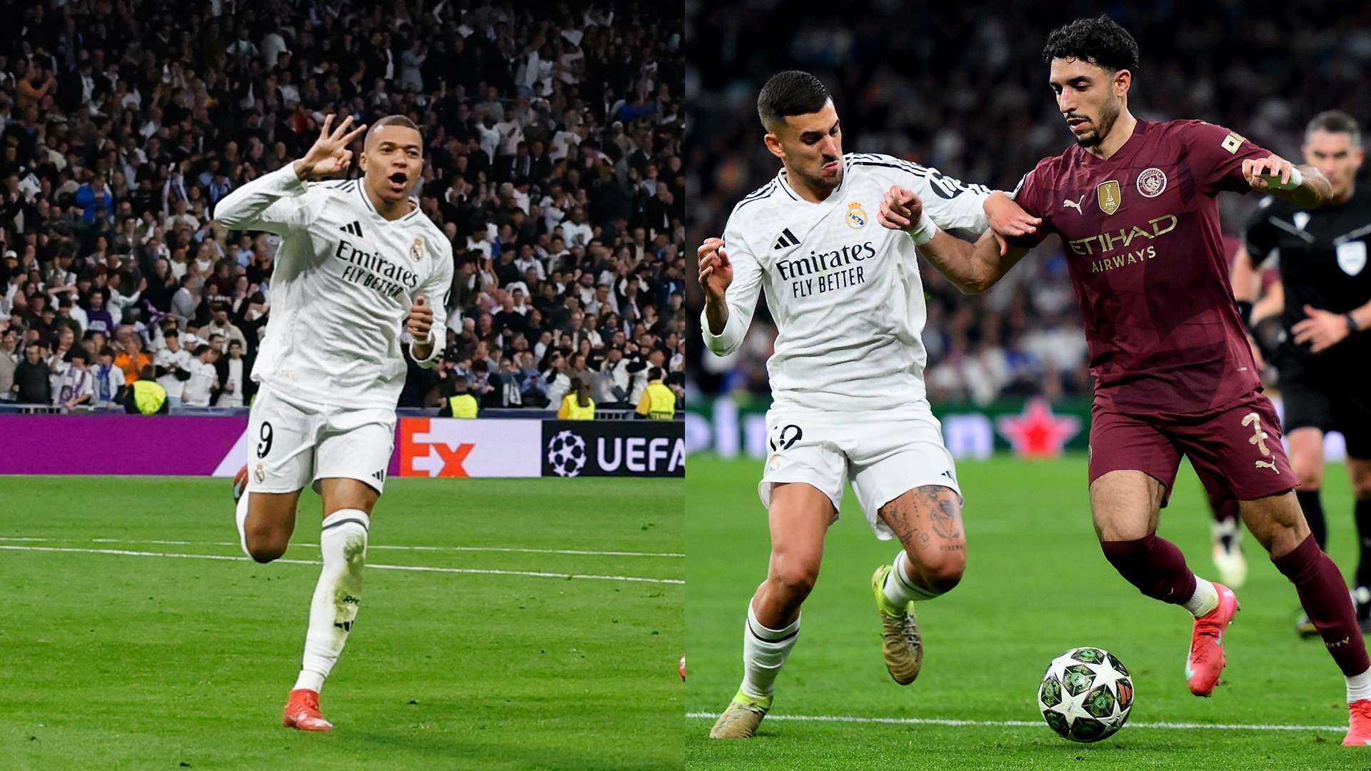 Omar Marmoush Man City Kylian Mbappe Real Madrid UCL 2024-2025