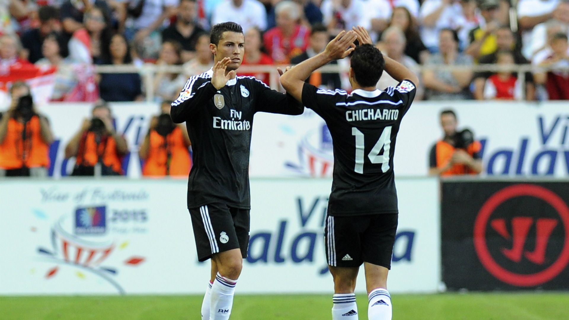 Cristiano Ronaldo Javier Chicharito Hernandez Sevilla Real Madrid Liga BBVA 05022015