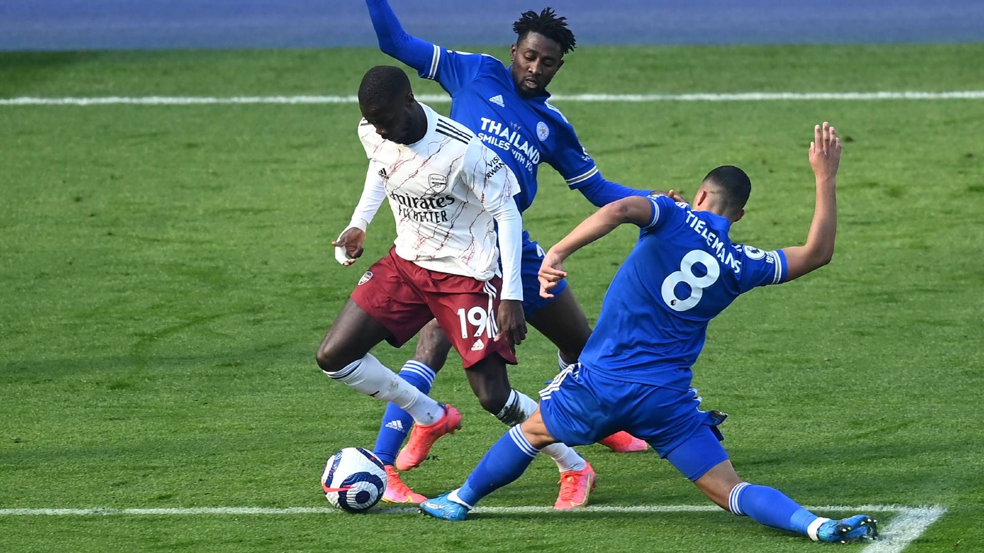 Nicolas Pepe Wilfred Ndidi Youri Tielemans FC Arsenal Leicester City