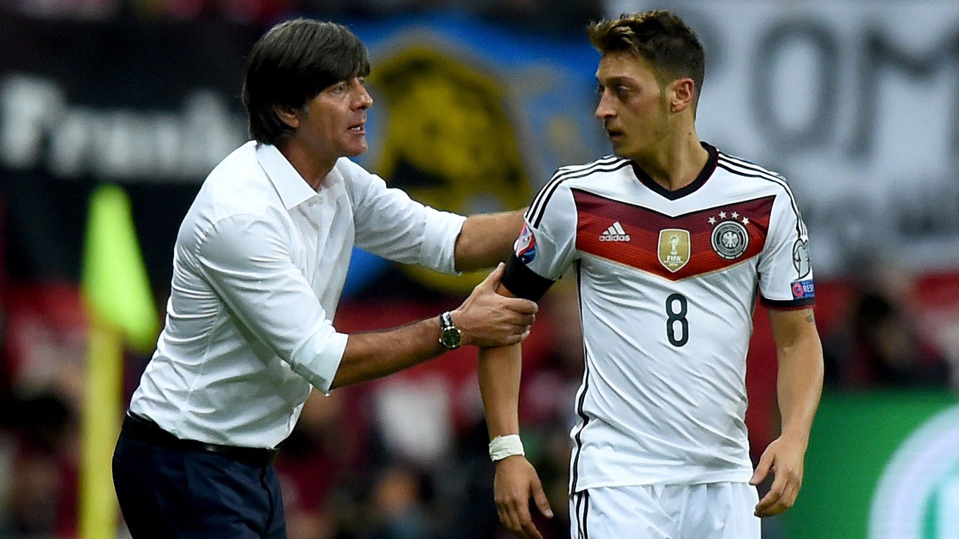Mesut Özil Joachim Löw Deutschland Germany 09042015