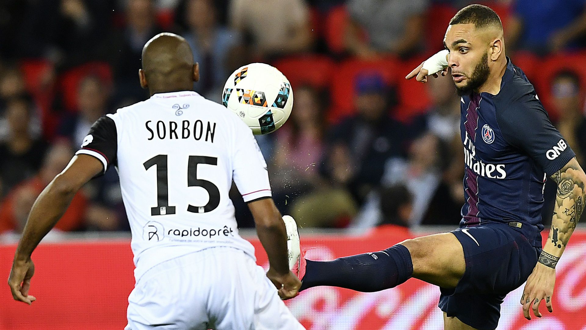Layvin Kurzawa Jeremy Sorbon PSG Guingamp Ligue 1 09042017