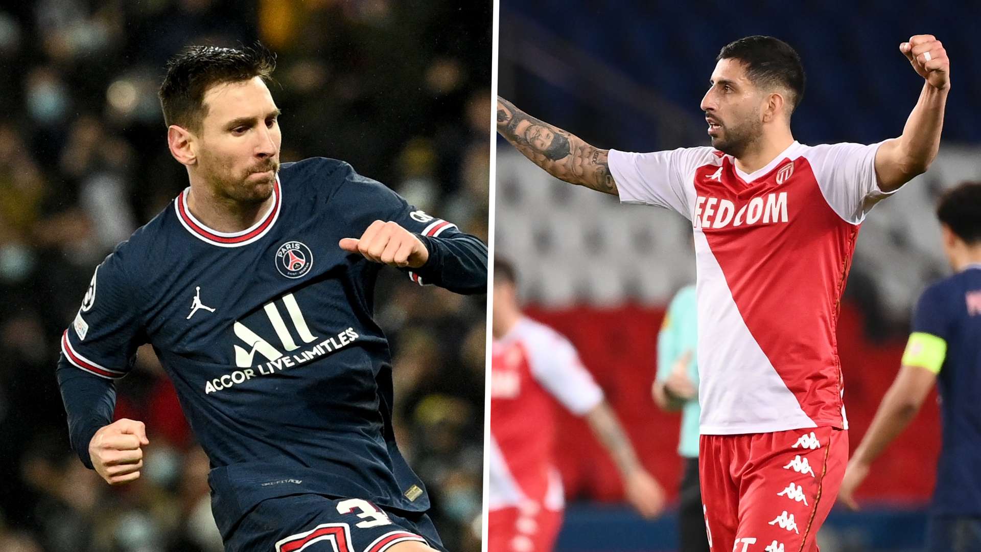 Lionel Messi - Guillermo Maripán PSG Monaco