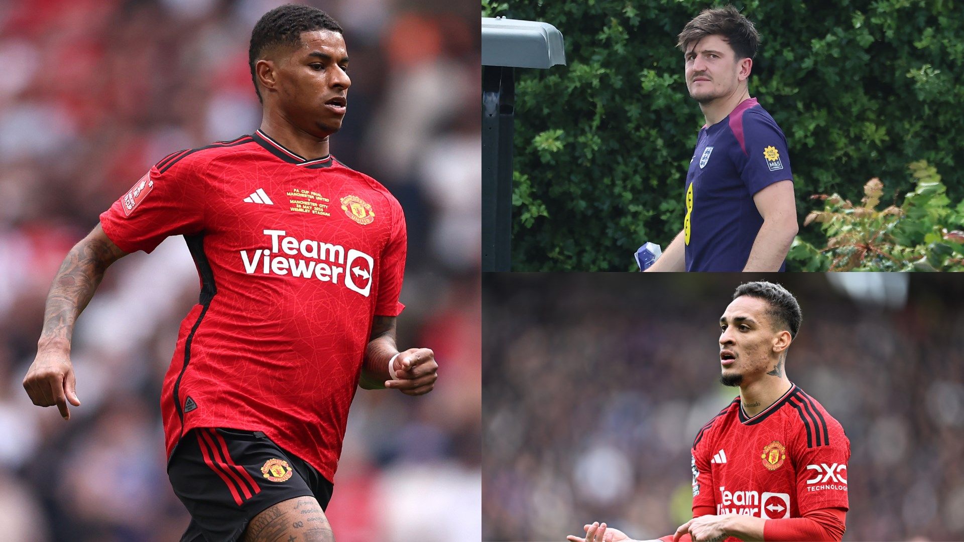 Marcus Rashford Harry Maguire Antony Manchester United