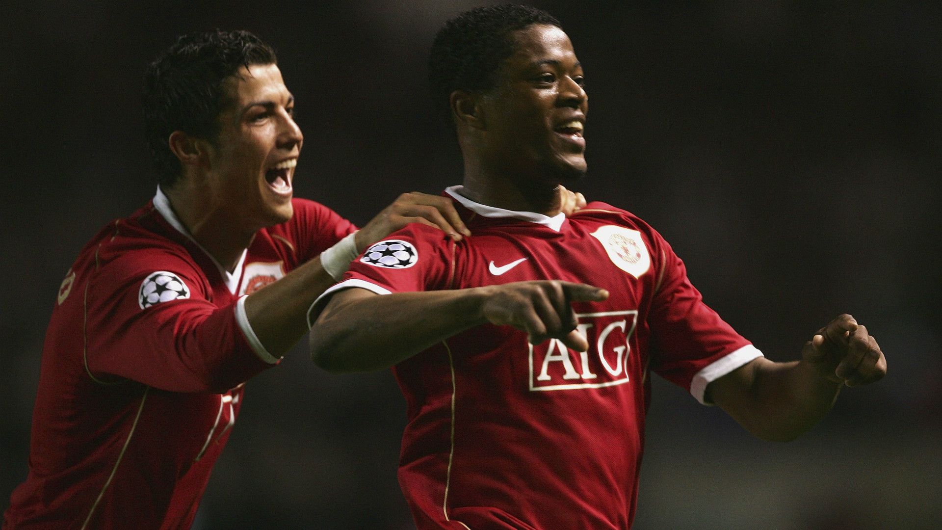 Cristiano Ronaldo Patrice Evra Manchester United Champions League 10042007