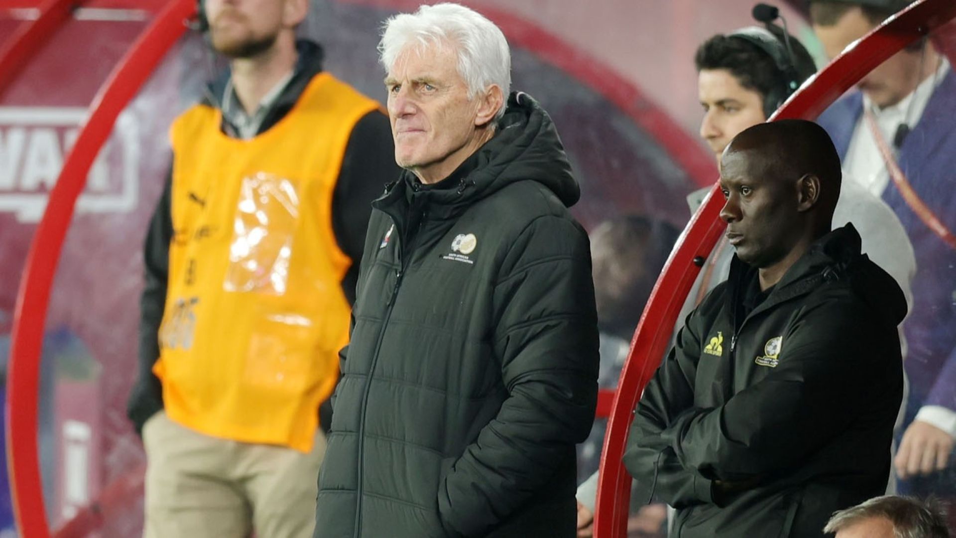 Hugo Broos and Helman Mkhalele, Bafana Bafana