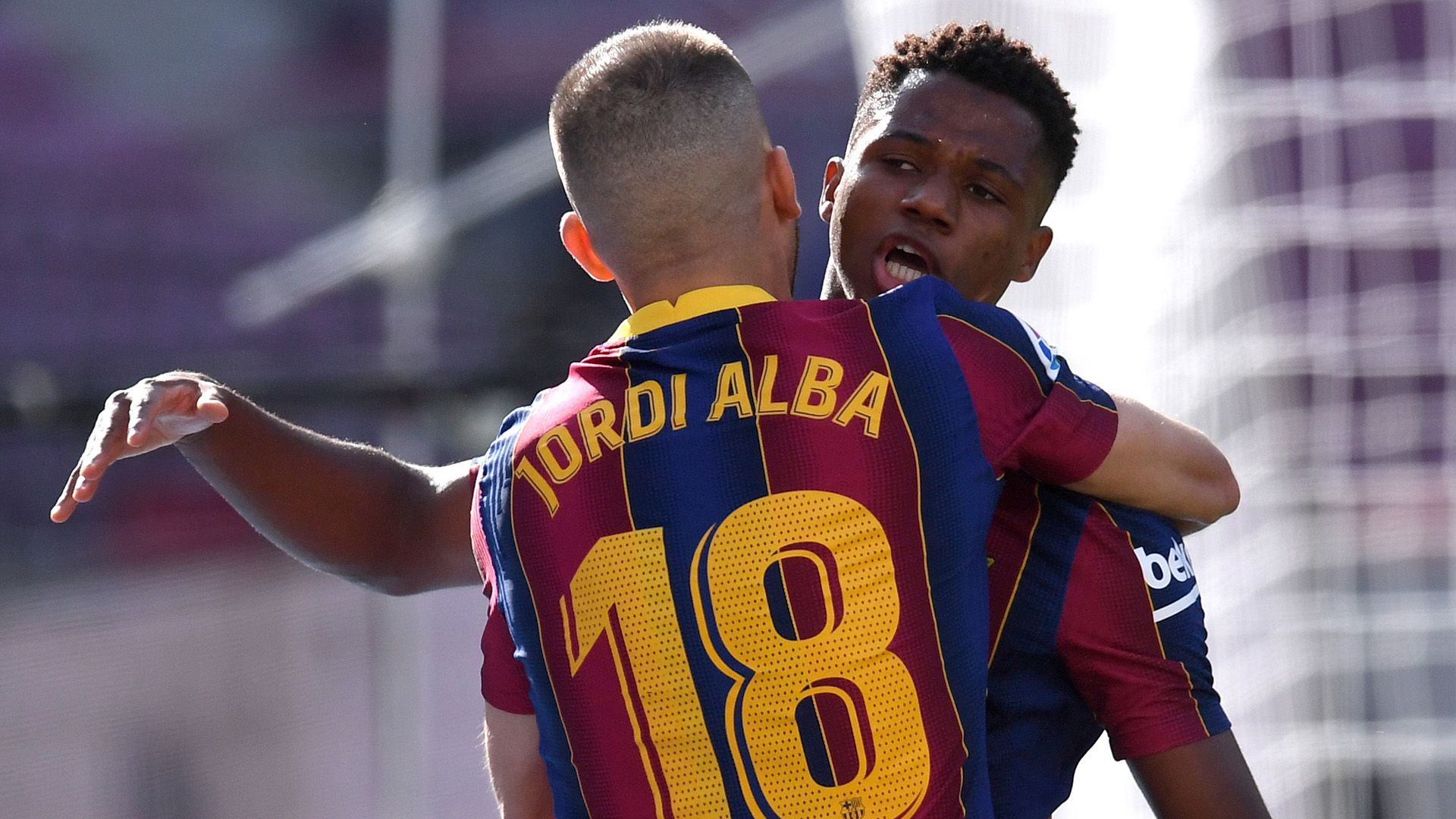 Jordi Alba Ansu Fati Barcelona Real Madrid 2020-21