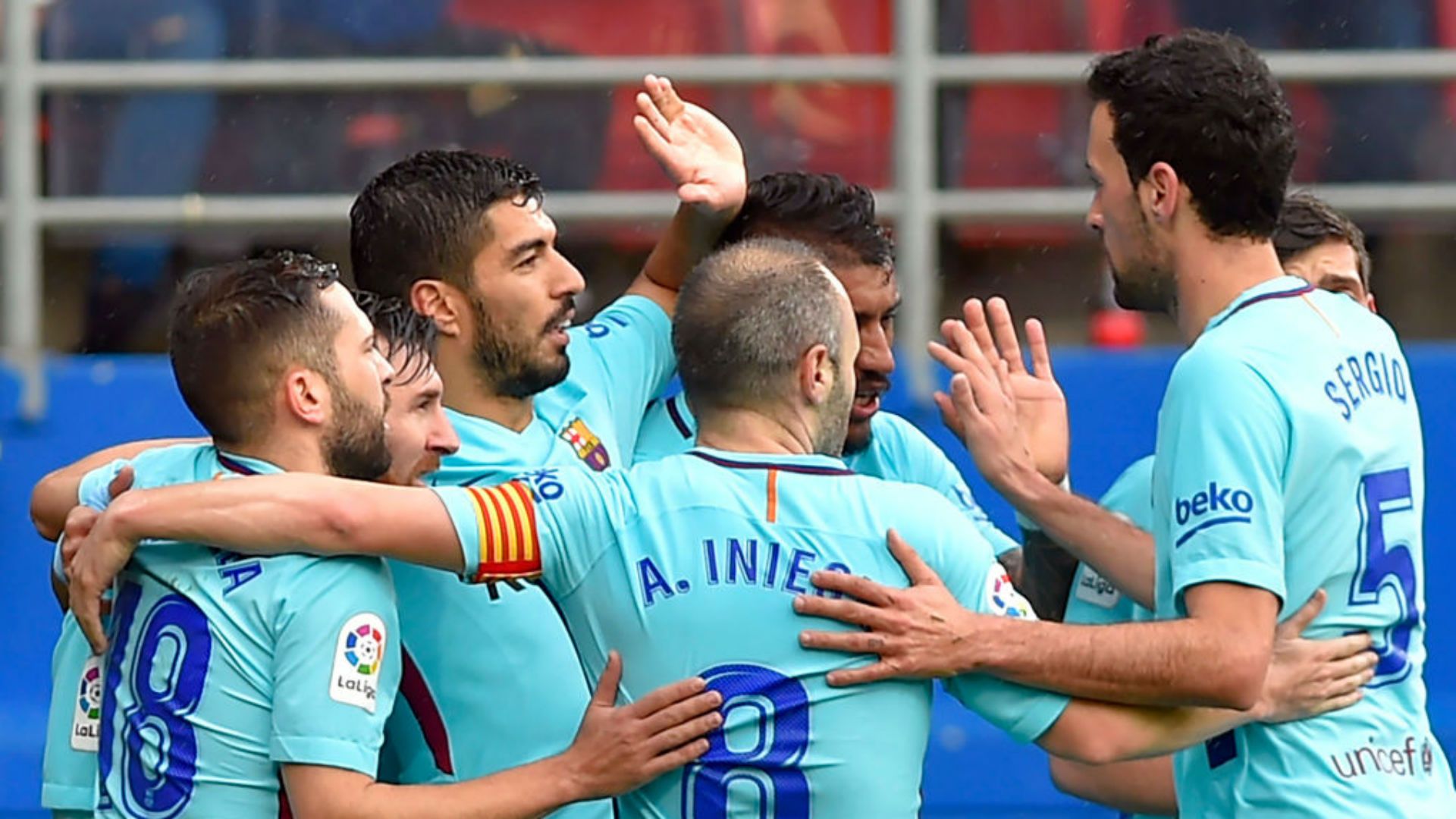 FC Barcelona celebrating LaLiga 17022018