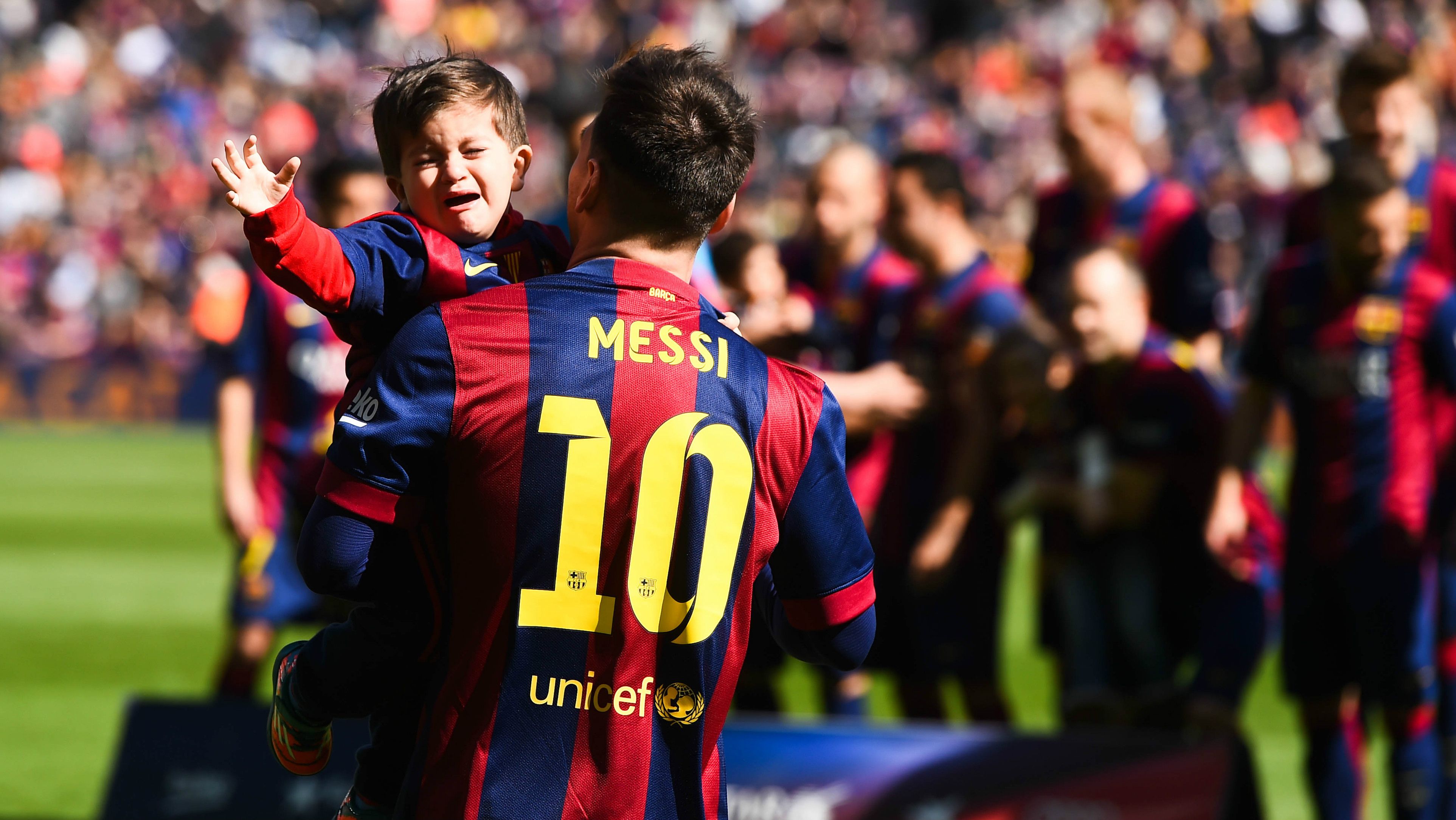 Lionel Messi Thiago Messi Barcelona 05032015