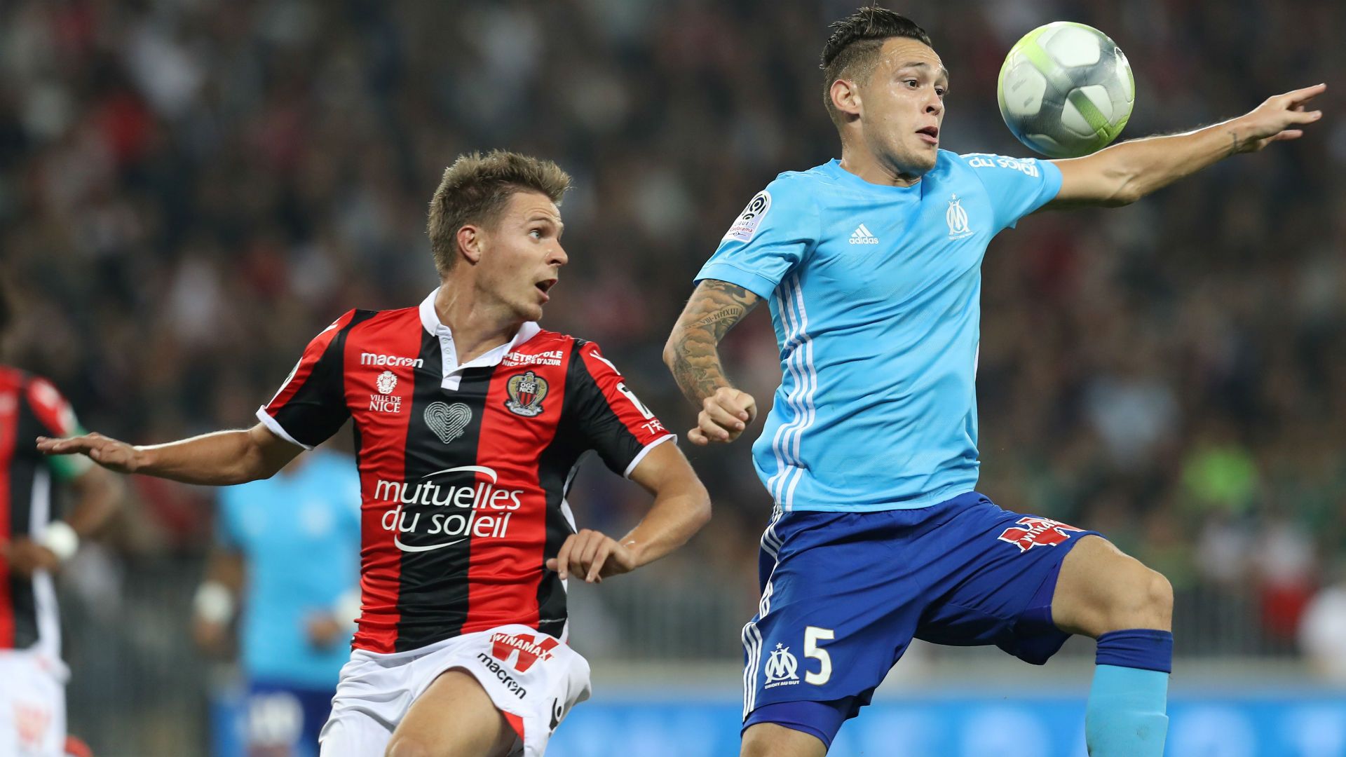 Lucas Ocampos Arnaud Souquet Nice Marseille Ligue 1 01102017