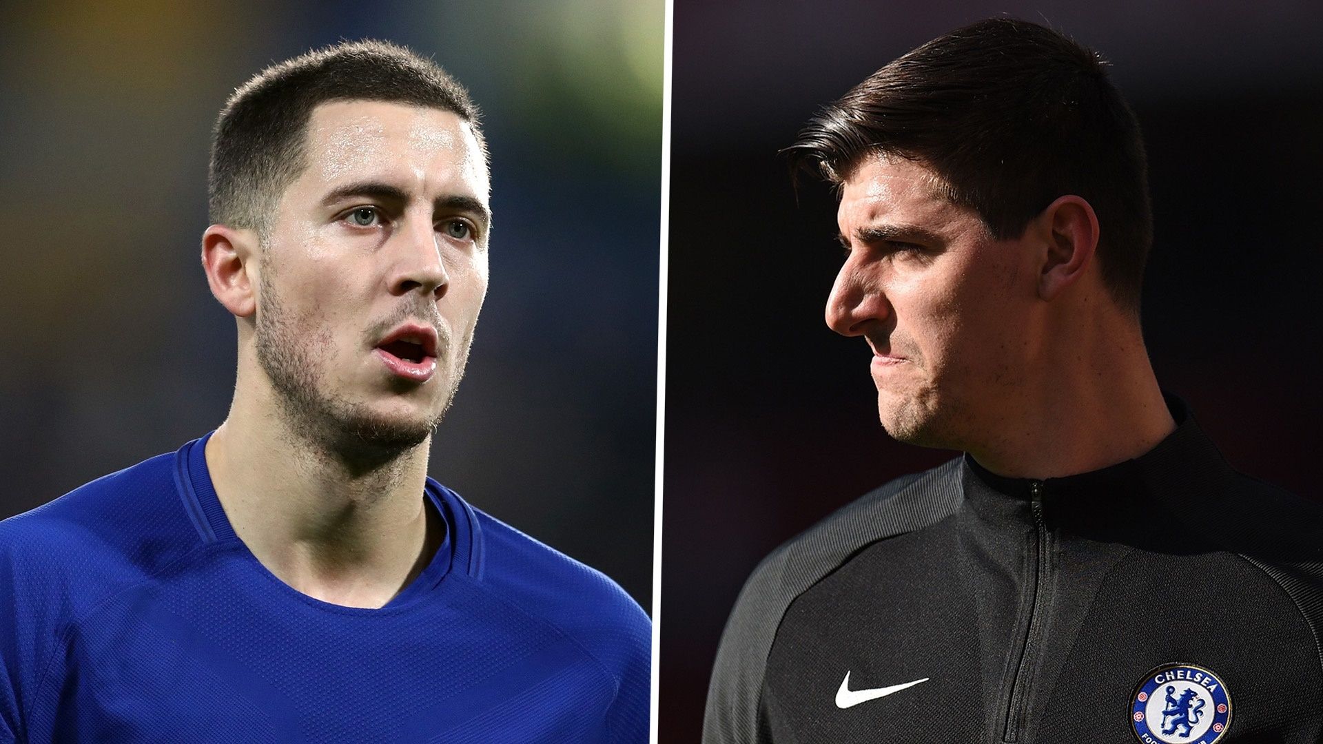 Eden Hazard Thibaut Courtois Chelsea