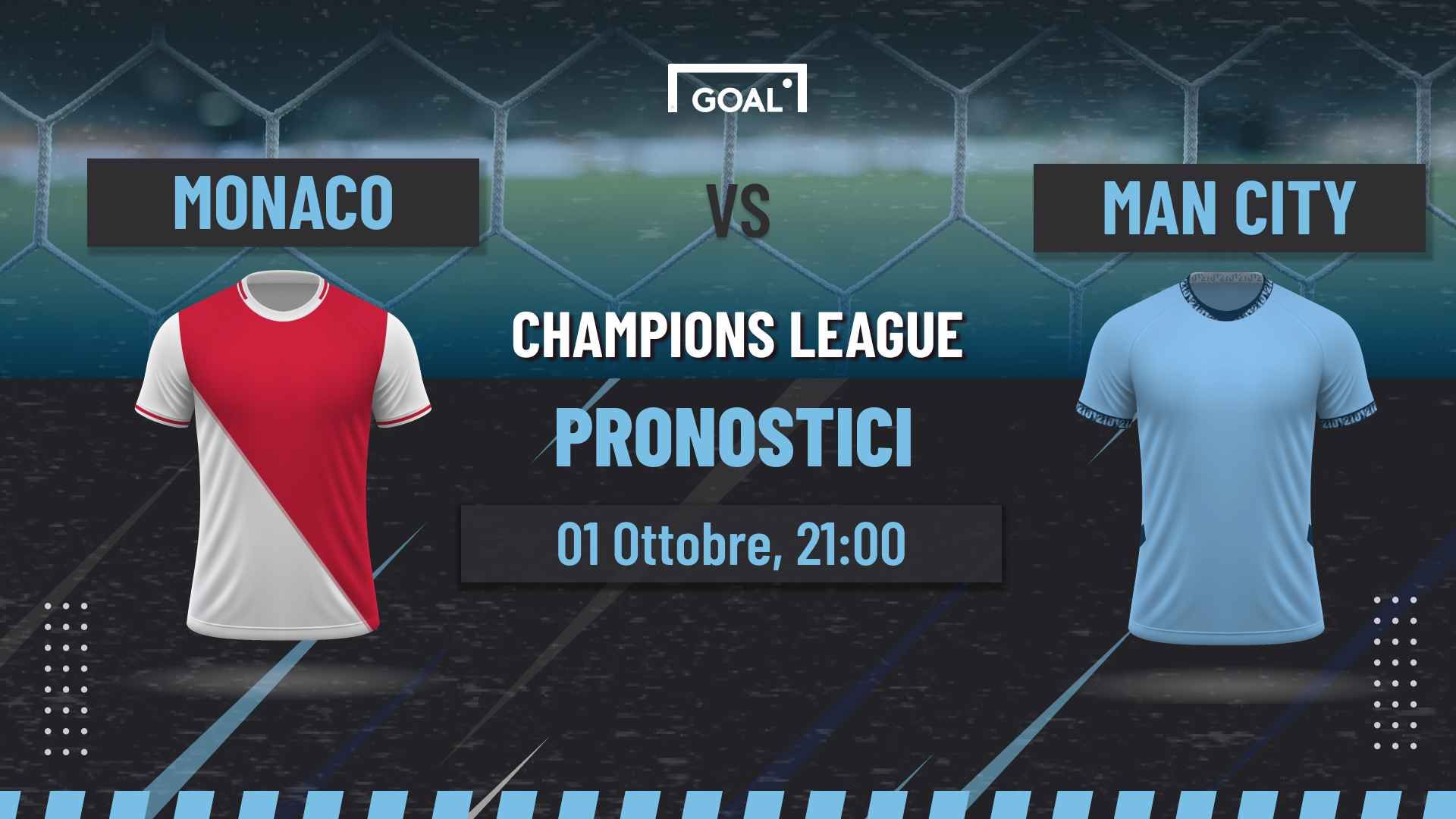 pronostici Monaco - Man City