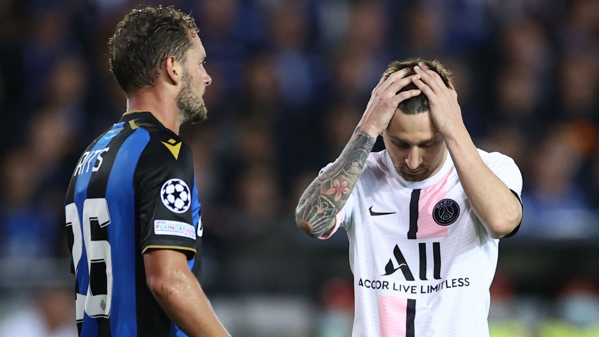 Lionel Messi, Club Brugge vs PSG