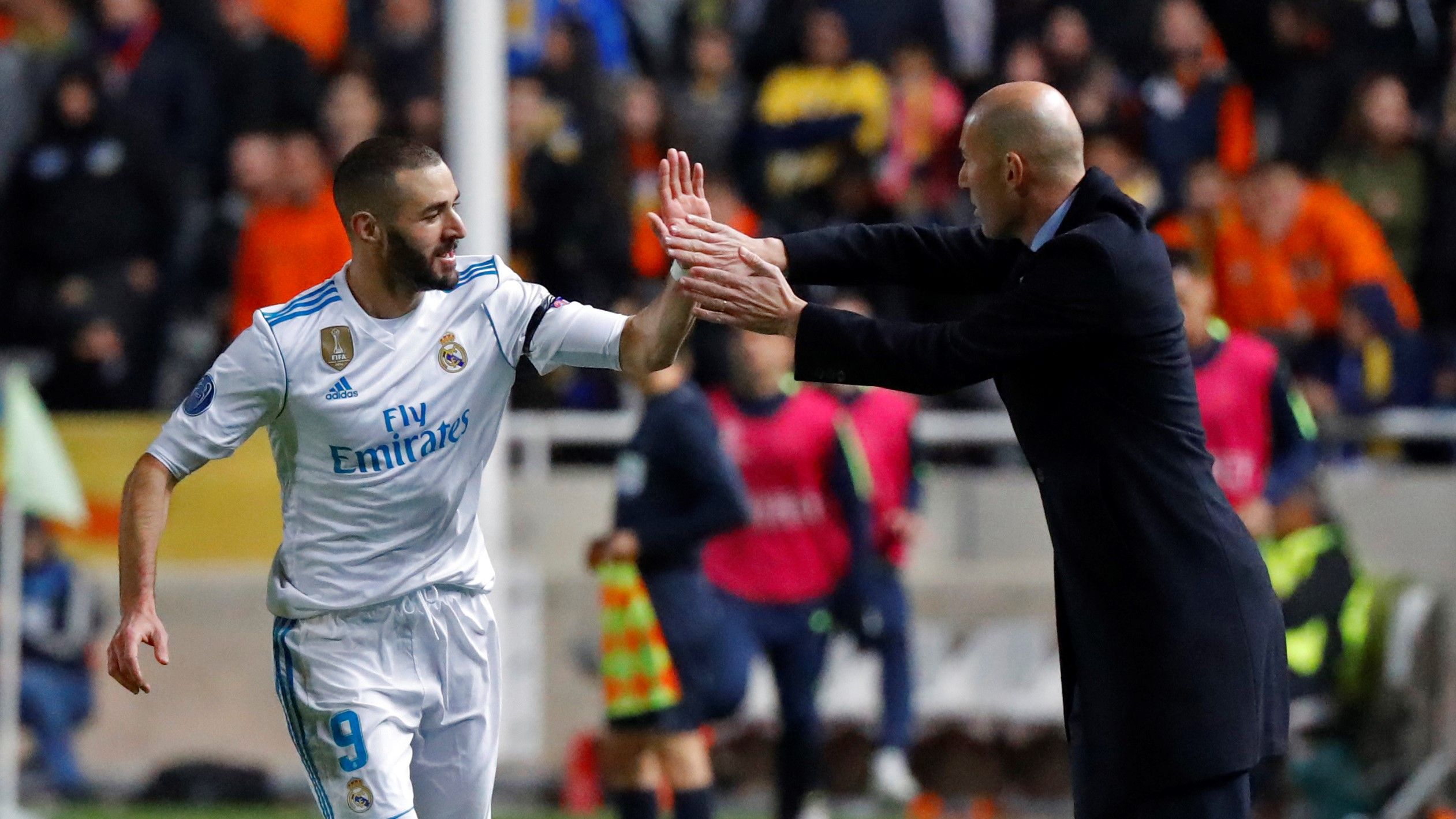Karim Benzema Zinedine Zidane APOEL Real Madrid UCL 21112017