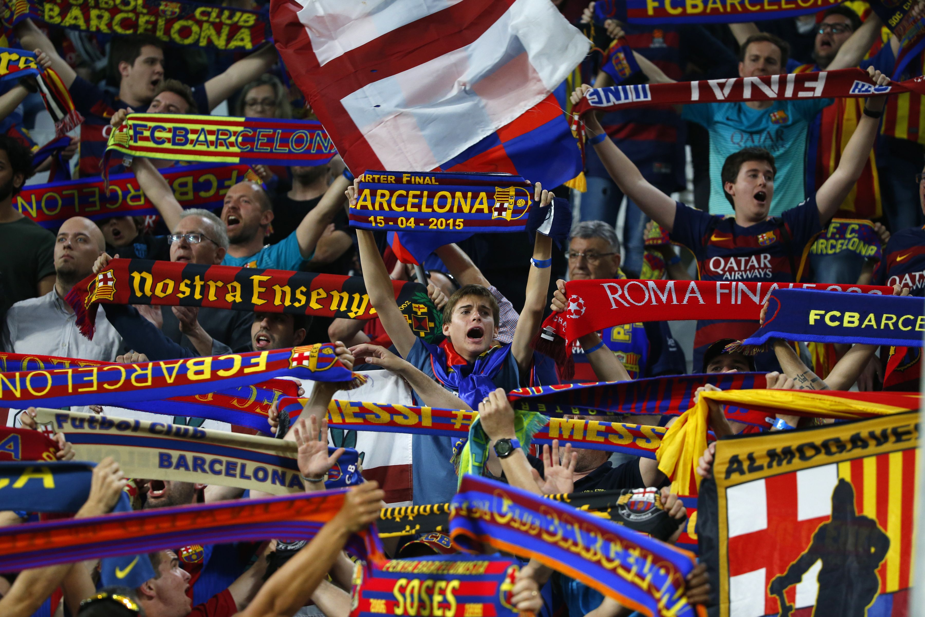 Grada animacion Barcelona aficion