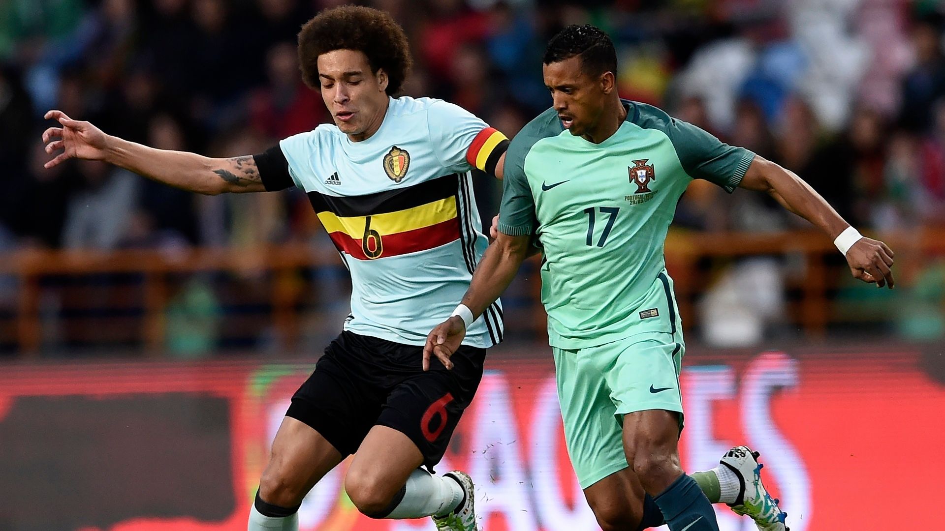 Axel Witsel Luis Nani Belgium Portugal Friendly 03302016