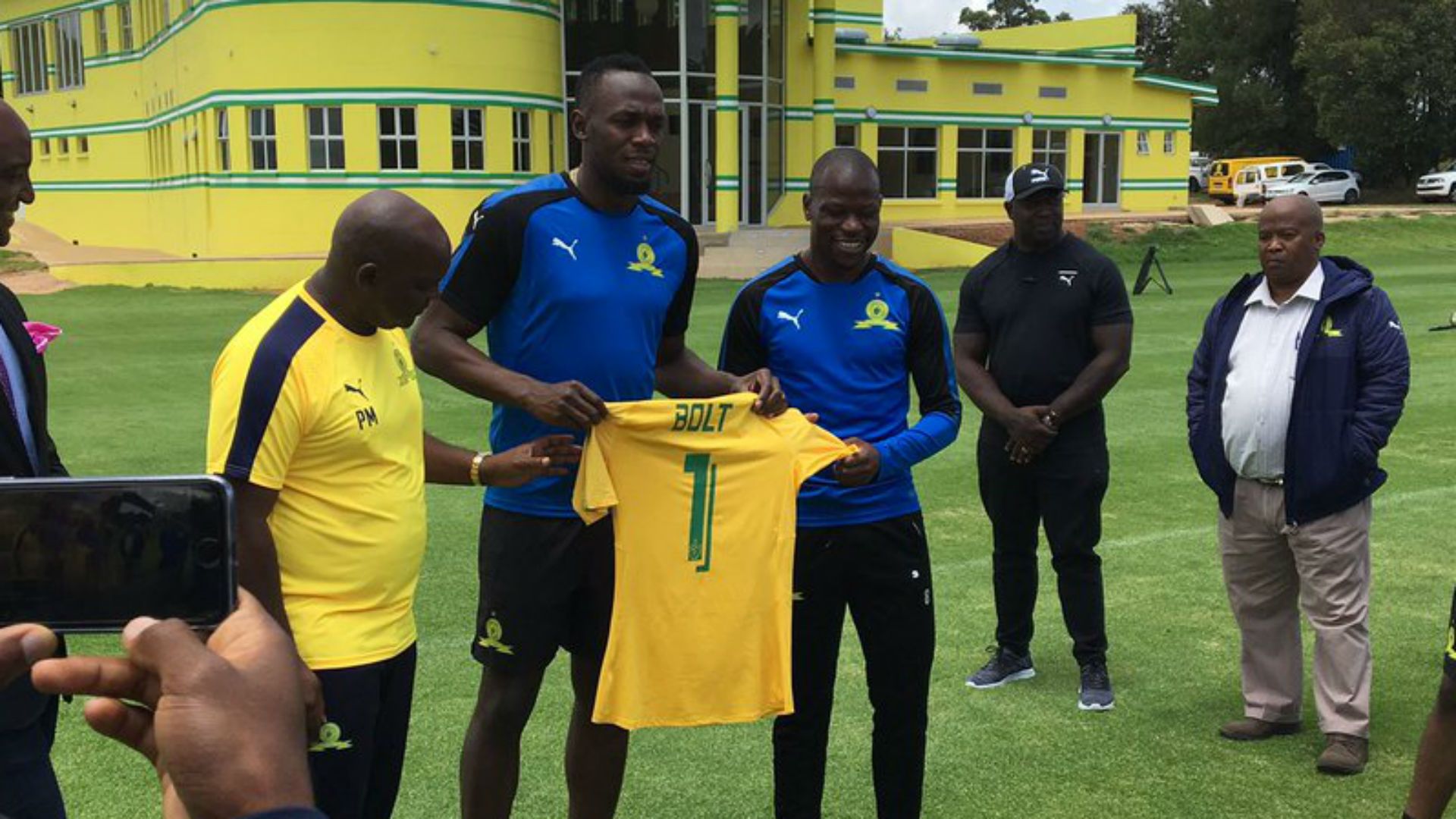 Usain Bolt at Mamelodi Sundowns.