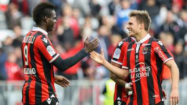 Mario Balotelli celebrating Nice Guigamp Ligue 1 29012017