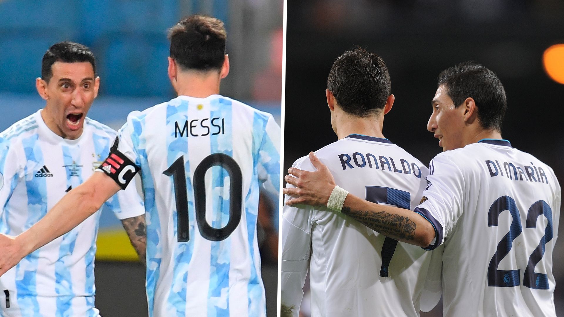 Angel Di Maria Lionel Messi Cristiano Ronaldo