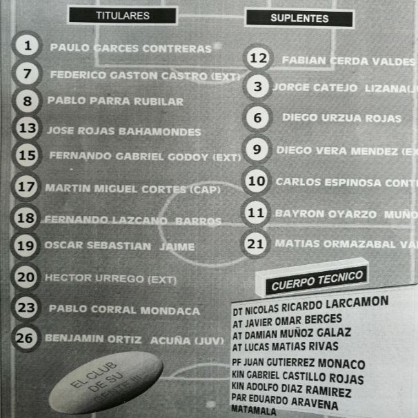 Curicó XI vs. Universidad de Chile
