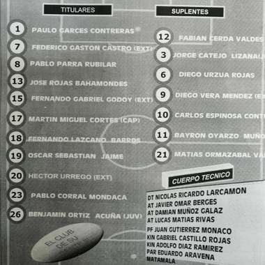Curicó XI vs. Universidad de Chile