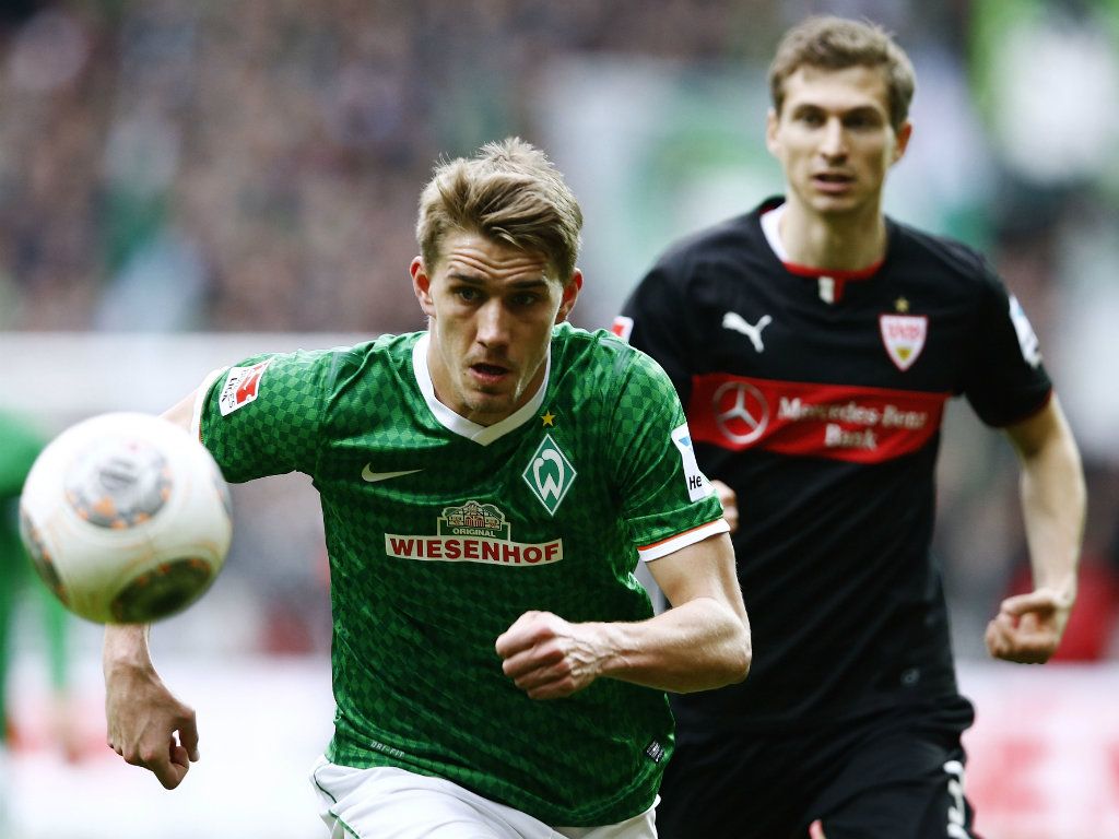NILS PETERSEN DANIEL SCHWAAB WERDER BREMEN STUTTGART BUNDESLIGA 03152014