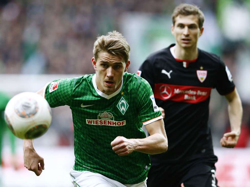NILS PETERSEN DANIEL SCHWAAB WERDER BREMEN STUTTGART BUNDESLIGA 03152014